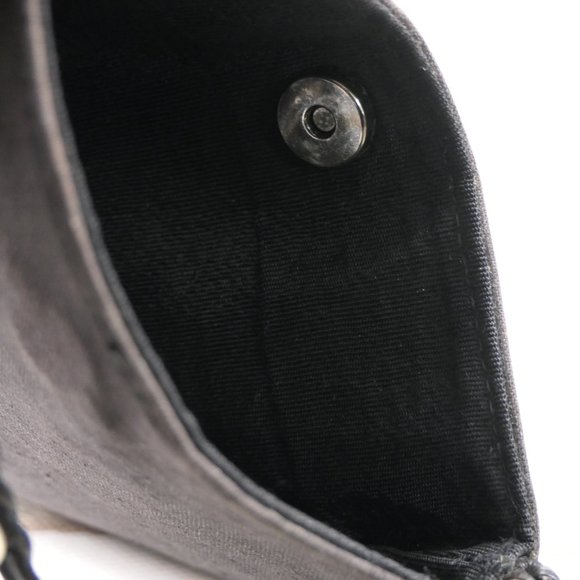 bis Charles Jourdan Dark Brown Silky Natural Fabric Small HOBO Handbag - Picture 10 of 10